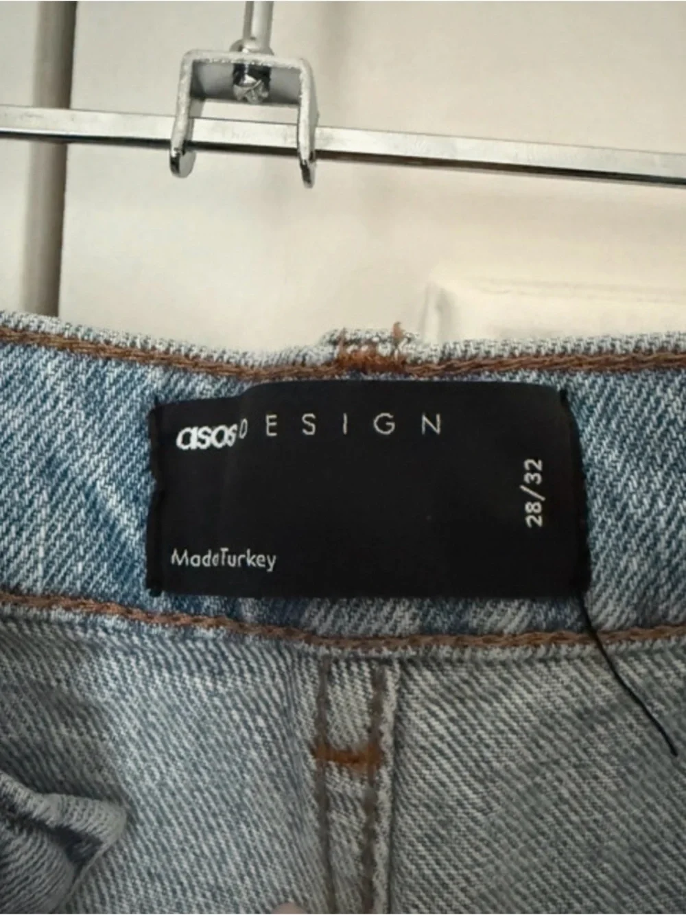 ASOS Two-Tone Light and Mid Blue Wide-Leg Jeans - Picture 4 of 5